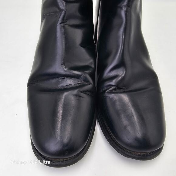 Marlborough Equestrian Tall Riding Boots Black Leather England Men's UK 8 US 8.5 - Picture 10 of 11